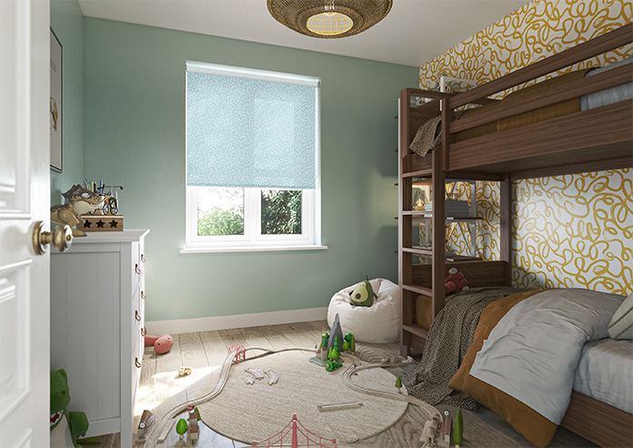 Dots and Spots, Electric Blue - Twist&Fit Roller Blind - Image 7